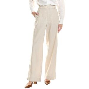Tommy Bahama Paloma Tan Wide-Leg Trousers Hi Rise Linen Lyocell Staple Pants 10
